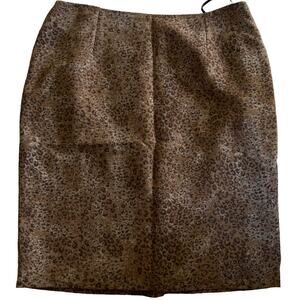 Charles Gray London Size 12 NWT Brown Leopard Print Wool Blend Pencil Skirt